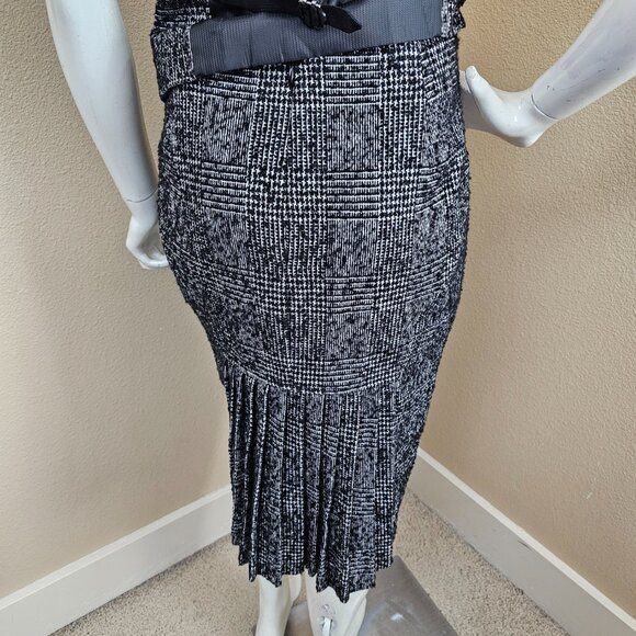 EXPREE DESIGN STUDIO Wool Blend Tweed Boucle Suit Vest Skirt Set~Size 6 - Picture 6 of 16